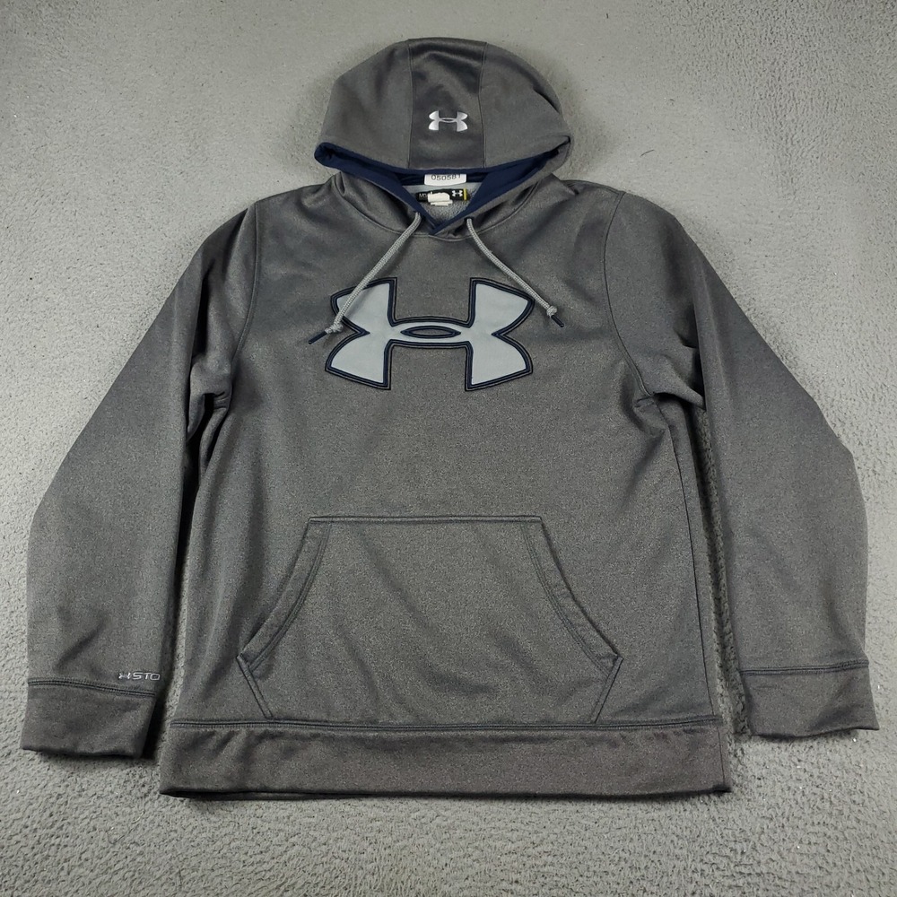 Under Armour Sweater Mens Medium Gray Pullover Hoodie Sweatshirt